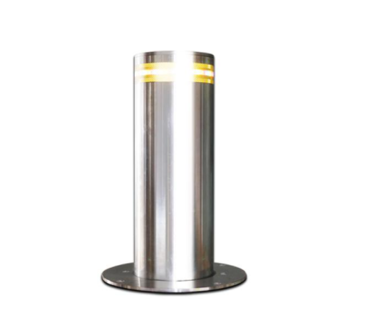 Hydraulic system vehicle access control stainless steel reflective tape automatic parking bollard