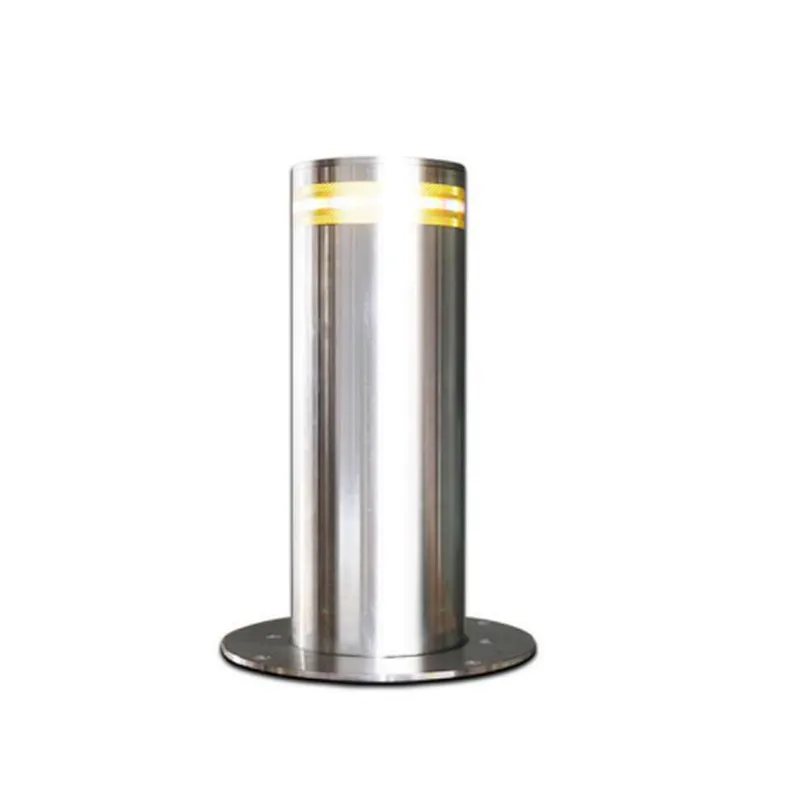 Hydraulic system vehicle access control stainless steel reflective tape automatic parking bollard