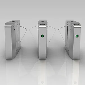 Smart Speed Pedestrian Access Control Electronic Flap Barrier Gate Glass Turnstiles