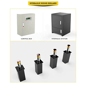Semi-automatic Pneumatic Rising Bollards Stainless Steel Safety Bollards