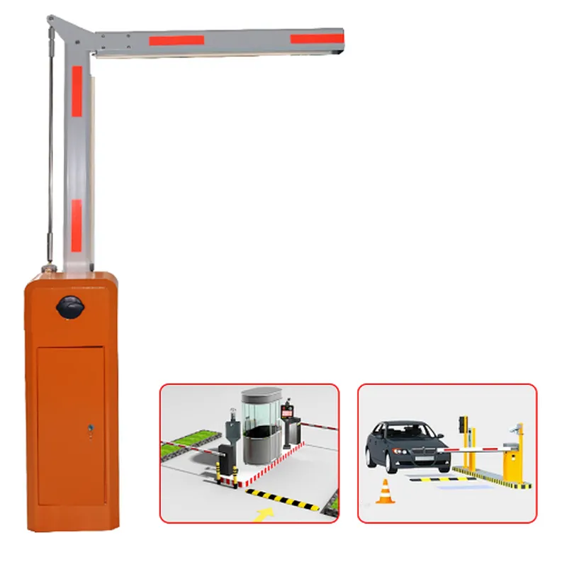 90 Degree Folding Arm Barrier Gate Parking Lot Automatic Boom Barrier System Gate