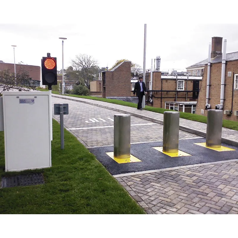 Stainless Steel Metal Traffic Manual Retractable Telescopic Parking Security Bollard For Vehicle Access Control