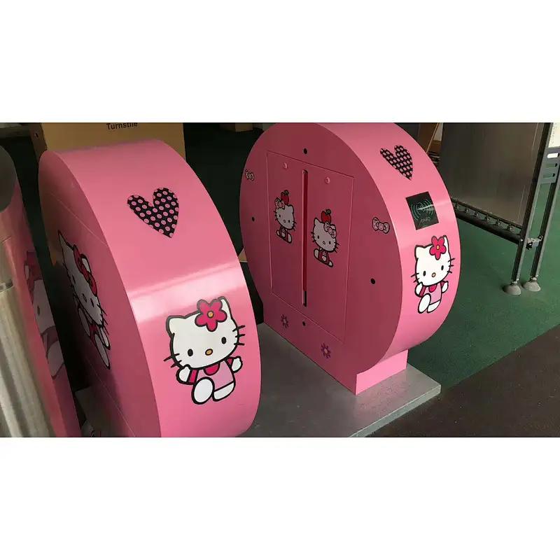 OEM/ODM Stainless Steel Colorful Access Control Bi-directional  kindergarten Flap Barrier Turnstile for school