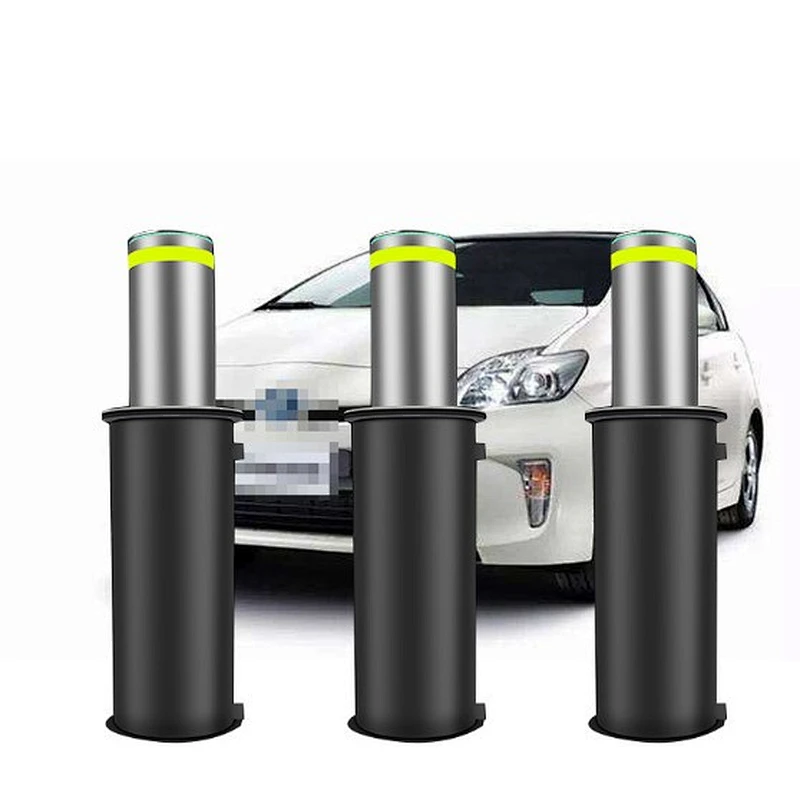 Retractable stainless steel remote control parking bollard/automatic hydraulic rising bollard