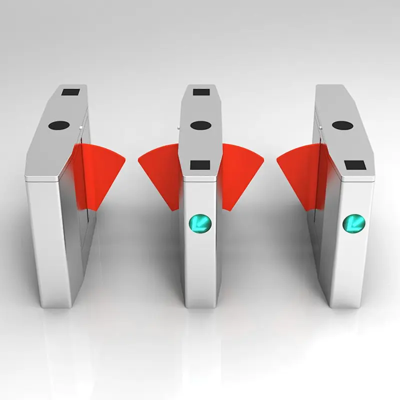 Intelligent Card Reader Access Barrier Gate Torque Controlled Brushless Motor Turnstile Flap Barrier