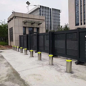 Factory price 304 Stainless Steel Hydraulic Rising Bollard with Led Bollard Light