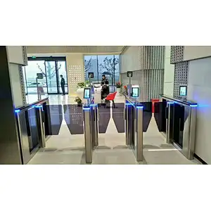 Pedestrian Disabled wheelchair Access Swing Turnstile With Card, Ticket, Fingerprint, Coins Access with SDK