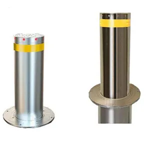 Security retractable road block barriers automatic rising lifting bollards/Hydraulic bollard retractable road bollard