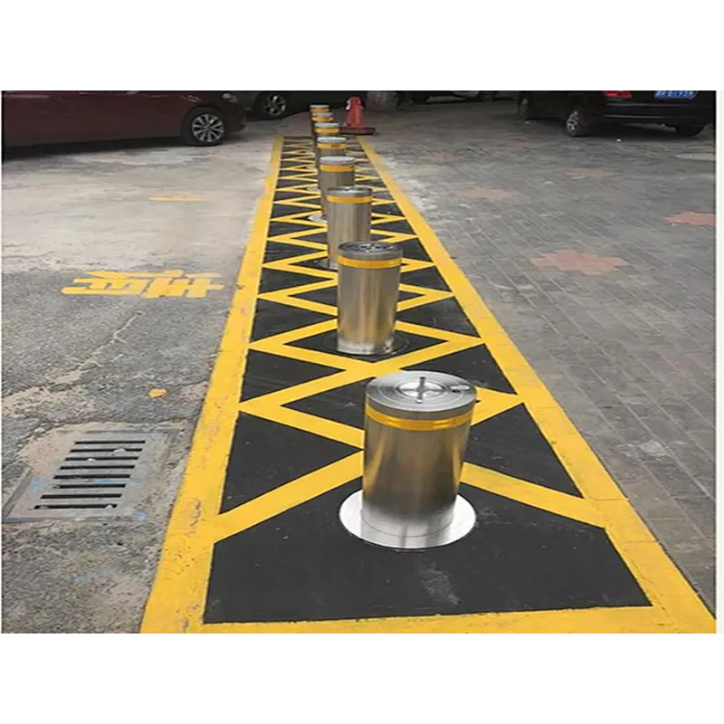 Parking Lot Management 6 MM Thickness Retractable Automatic Rising Bollards