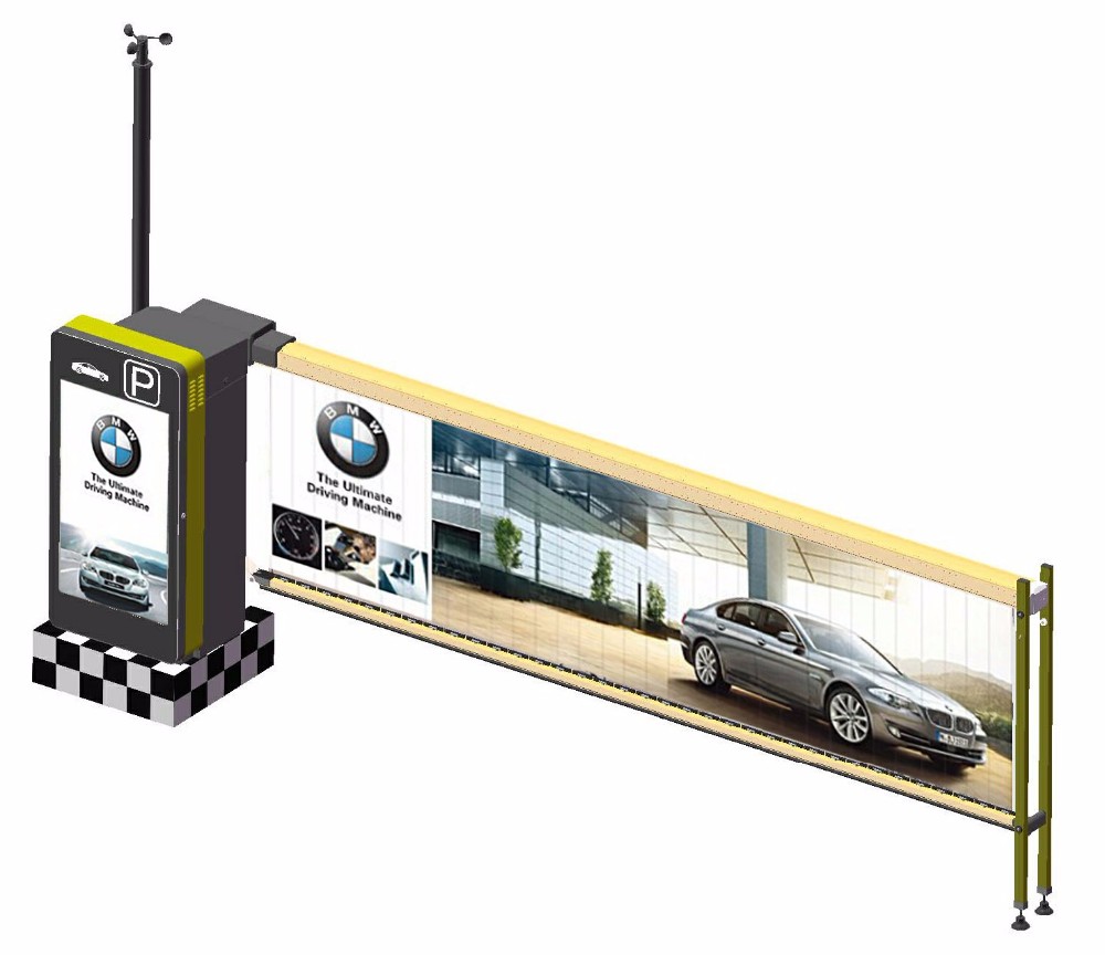 High quality and good price advertising gate with straight LED light advertising boom barrier gate