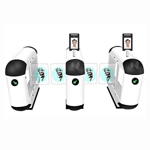 RFID swing gate barrier access control swing turnstile with QR Code Reader