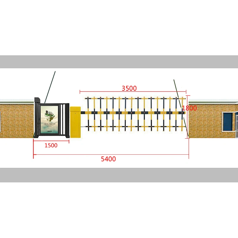 Car Parking System Electronic Boom Fence Barrier Gate for School Government Security