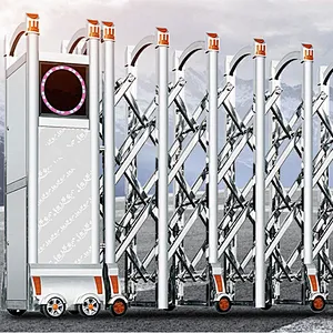 Factory School Main Gate Driveway Design Automatic Retractable Folding Collapsible Gate