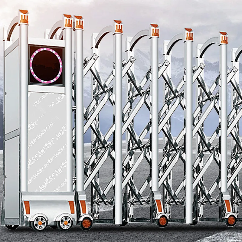 Factory School Main Gate Driveway Design Automatic Retractable Folding Collapsible Gate