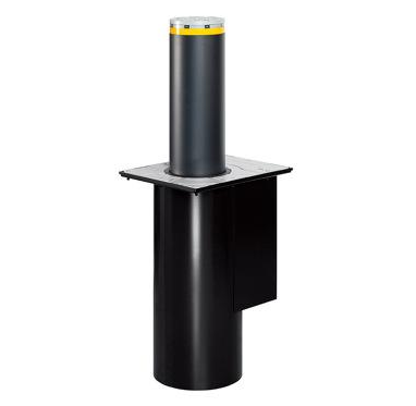 Automatic retractable hydraulic stainless steel security bollard with LED light 219mm cylinder for vehicle access control