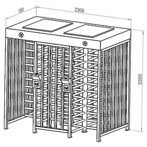 Full Height Security Turnstile Gate Access Control System for Airport and Train Station