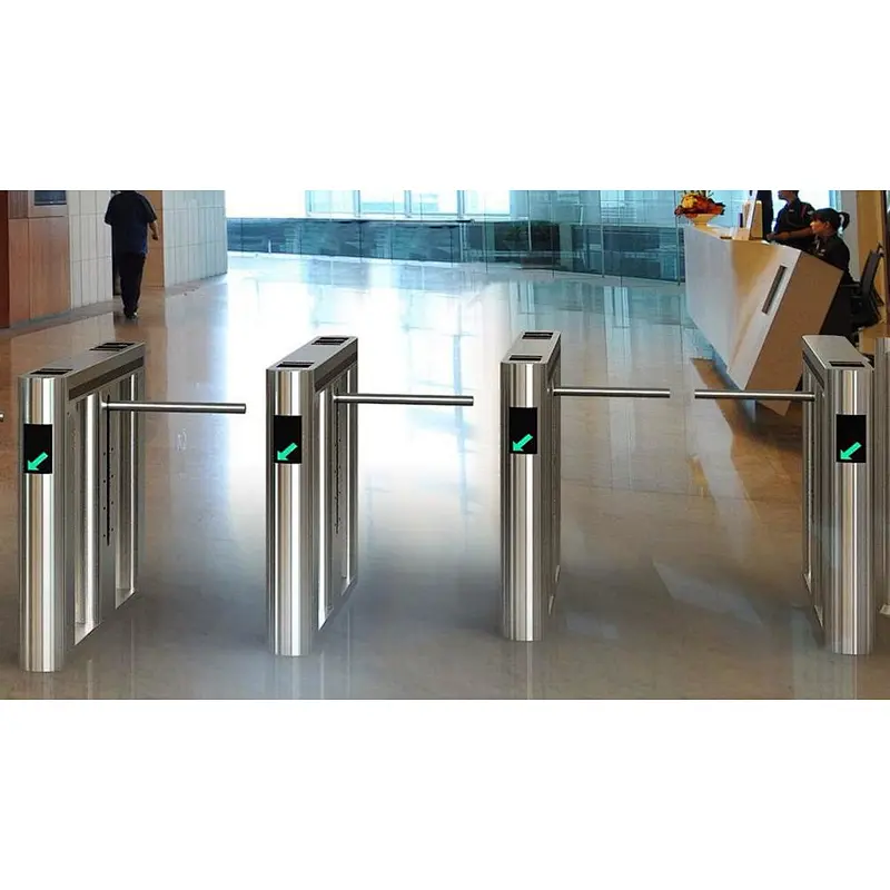 Entrance Access Control System SS304 Stainless Steel Drop Arm Barrier/Optical One Arm Turnstile