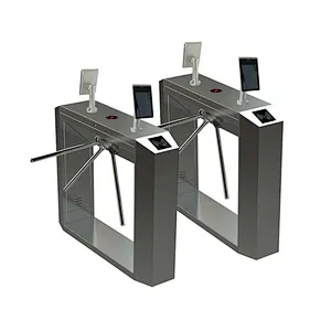 Waist height esd barcode reader face recognition tripod turnstile