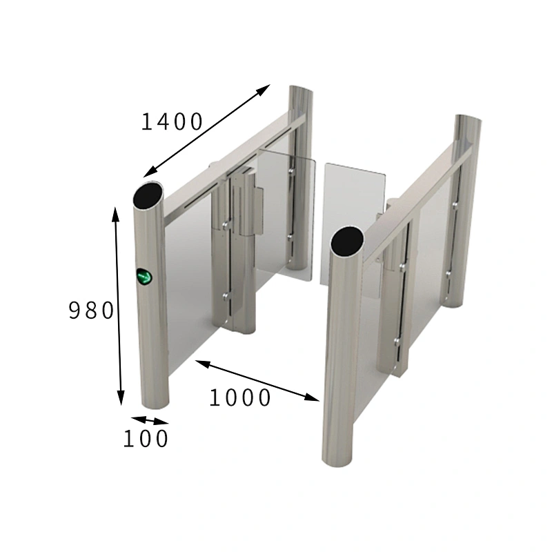 Automatic Hidden Speed RFID Barcode Gate Turnstile Solution