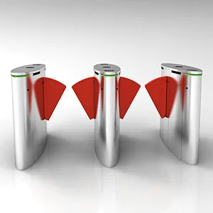 RFID Access Control Pedestrian Turnstile Flap Barrier Gate with face recognition