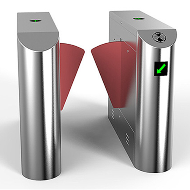 RFID Access Control Pedestrian Turnstile Flap Barrier Gate with face recognition