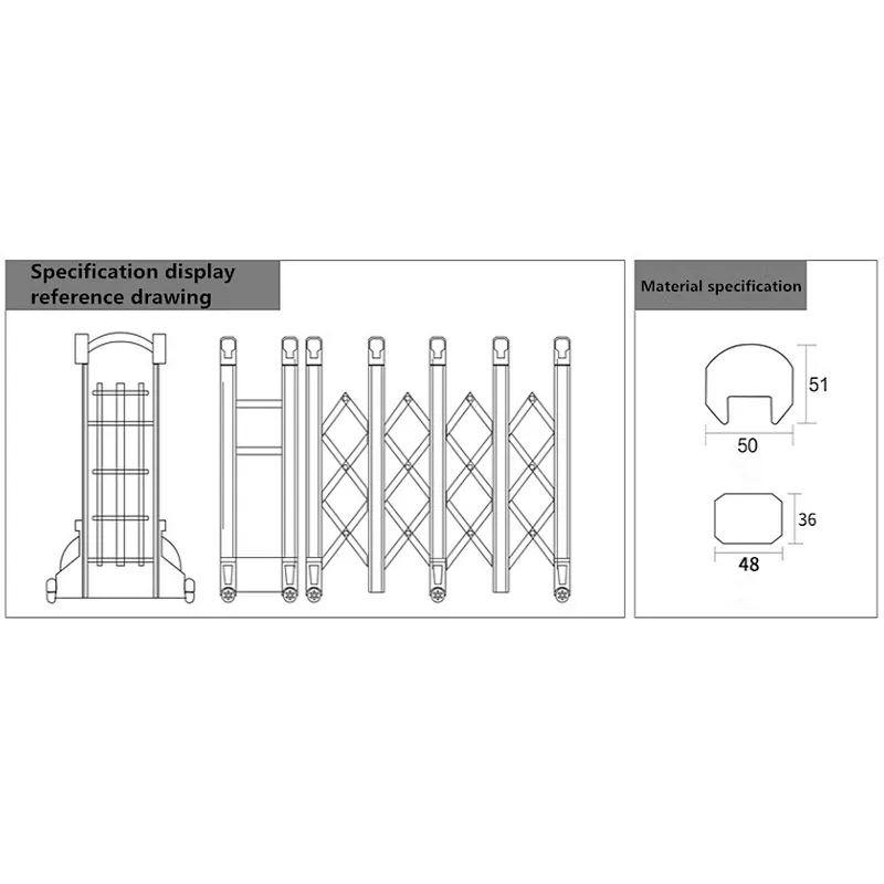 Factory School Main Gate Driveway Design Automatic Retractable Folding Collapsible Gate