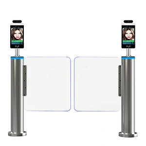 Brushless Full Automatic Security Control Glass Swing Barrier Gate
