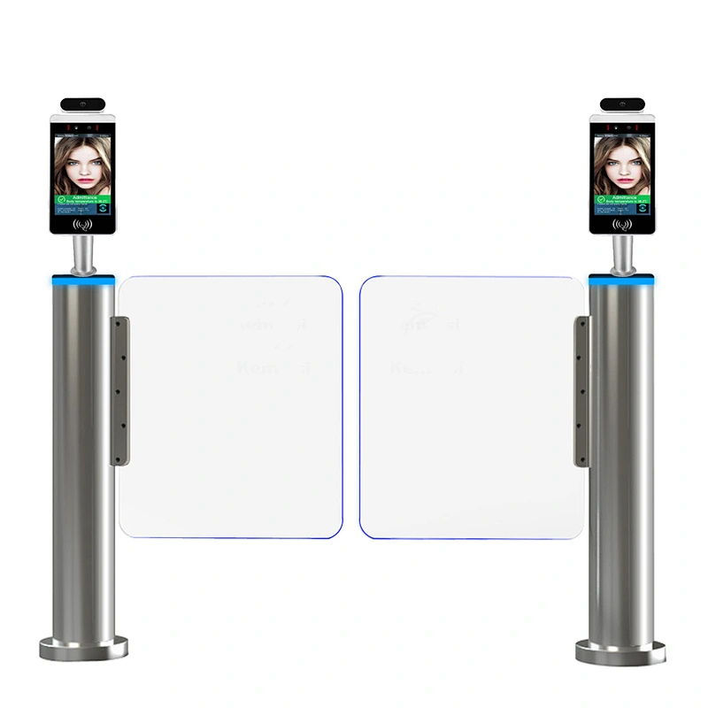 Brushless Full Automatic Security Control Glass Swing Barrier Gate