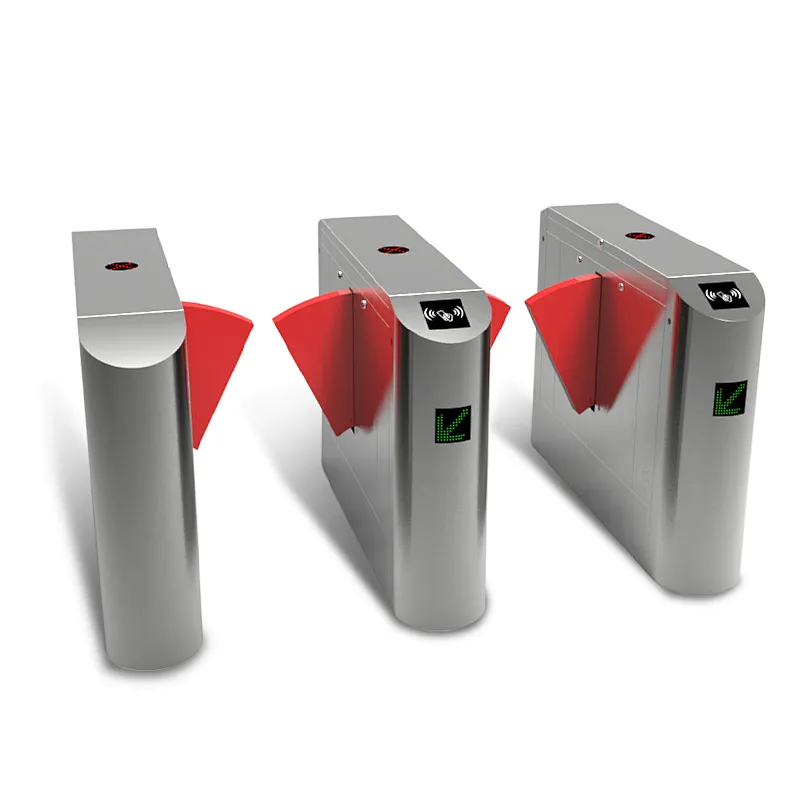 Single Moter Flap Gate Barrier Turnstile Gate Access Control System For Bus Station