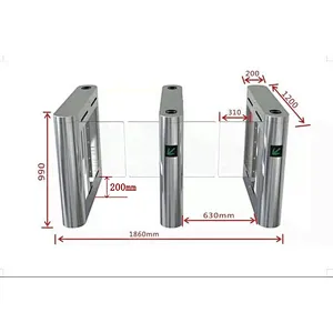 High Speed Turnstile Barrier Gate For Pedestrian Crossing