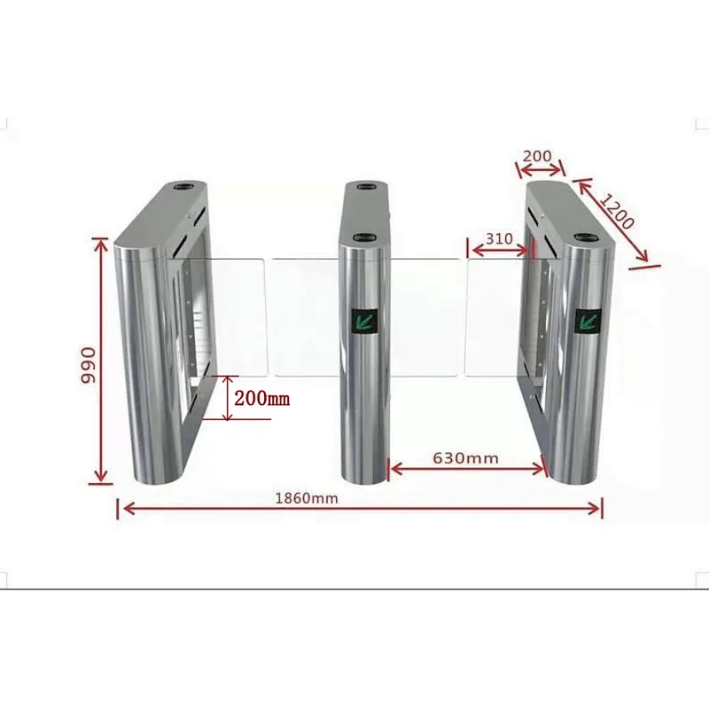 High Speed Turnstile Barrier Gate For Pedestrian Crossing