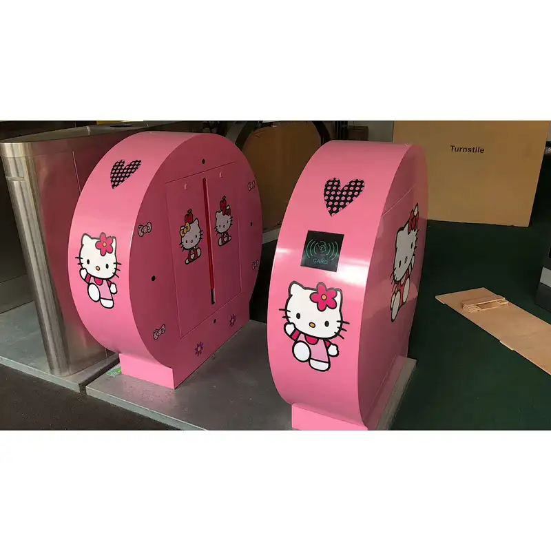 OEM/ODM Stainless Steel Colorful Access Control Bi-directional  kindergarten Flap Barrier Turnstile for school