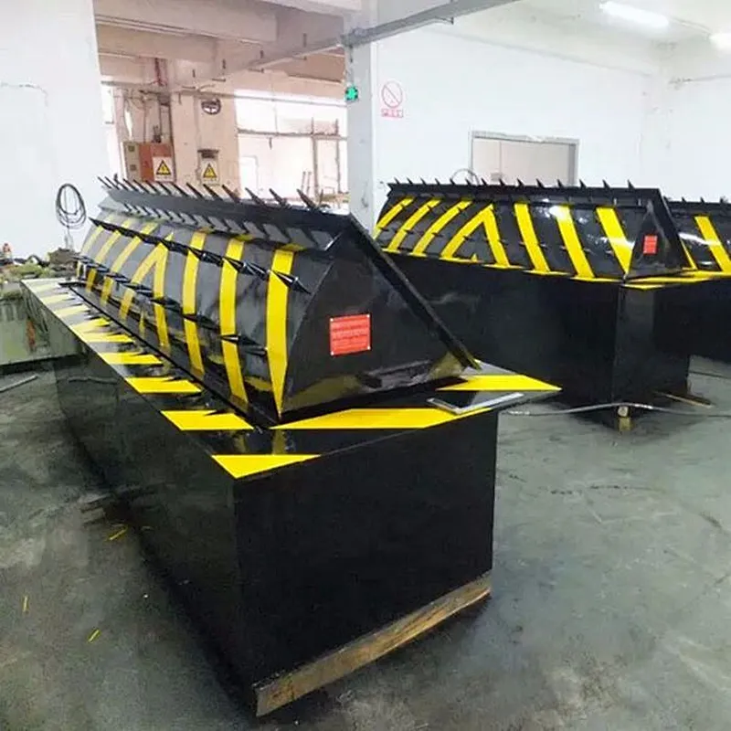 Three meter automatic electric hydraulic anti-terrorist shallow mounted road blocker