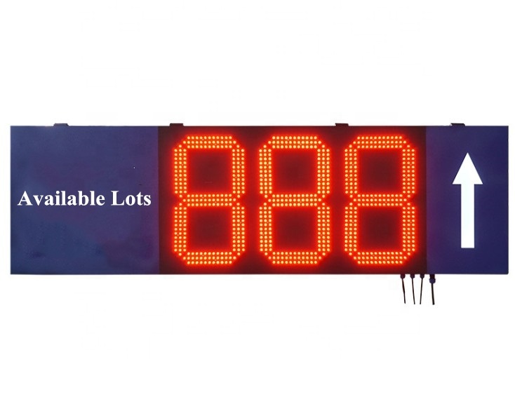 Car Parking Lots Guidance System With LED Sisplay Available Lots Signboard