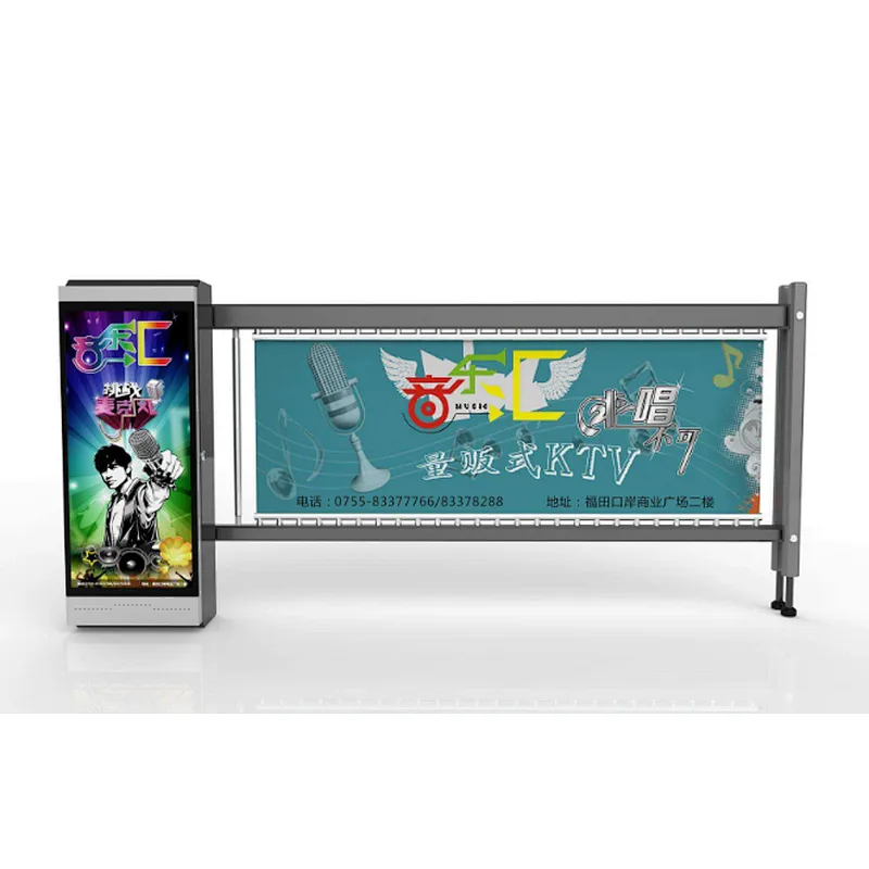 New innovative car park barrier boom advertising barrier gate with light box