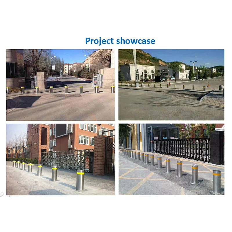 Stainless steel access control automatic rising hydraulic retractable electric bollard