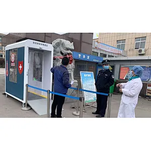 Automatic disinfection channel folding gate for school supermarket