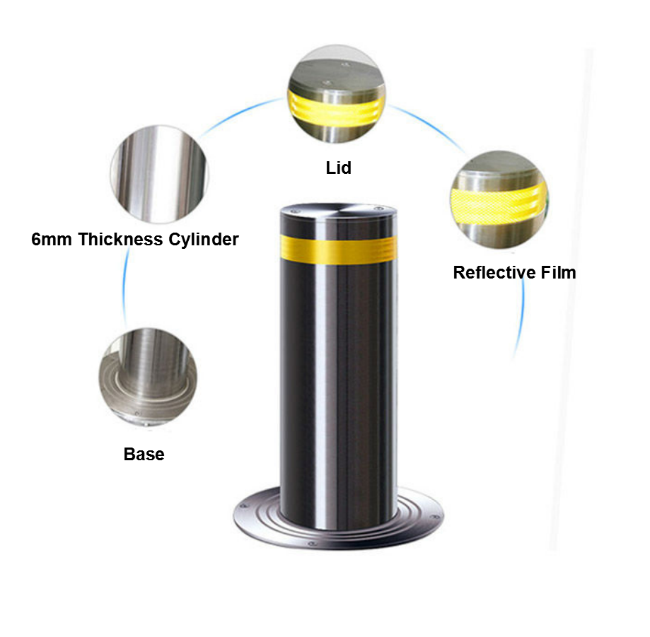 Automatic Bollards CE Certified Traffic Road Stainless Steel Hydraulic Automatic Bollard