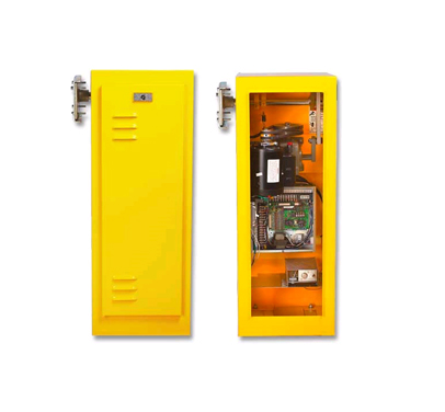 Motorised parking lot gate barriers double fold boom barrier