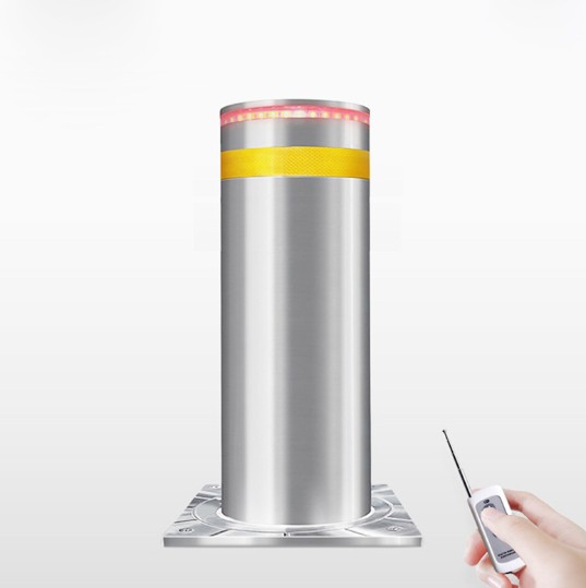 Remote Control Car Parking Systems Stainless Steel Bollards, Road Safety Product Hydraulic Rising Bollard