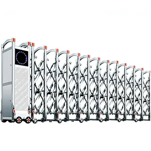 Factory School Main Gate Driveway Design Automatic Retractable Folding Collapsible Gate