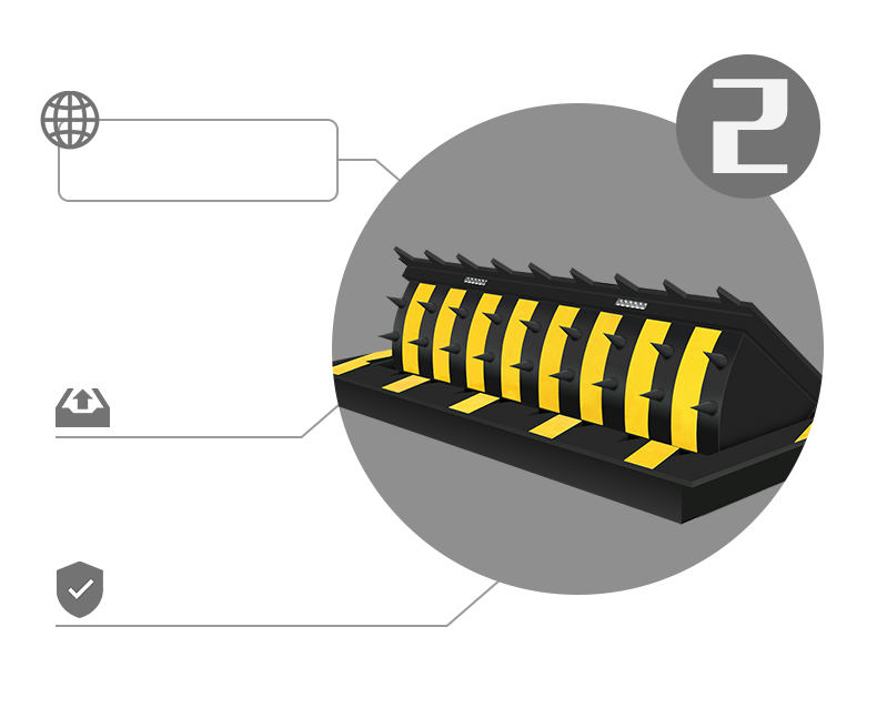 Parking stopper hydraulic anti-crash automatic road blocker with traffic spike system