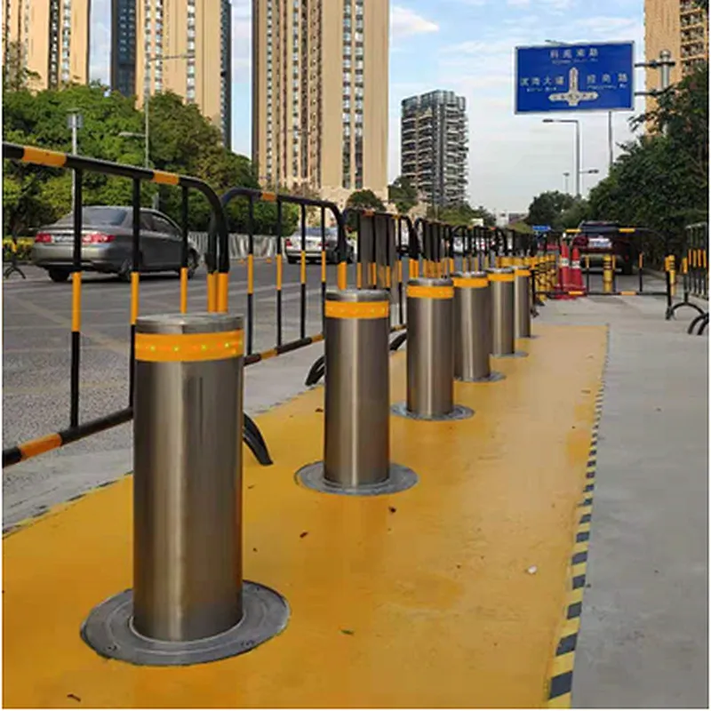 Electric Stainless Steel Retractable Hydraulic Road Bollard automatic traffic bollards