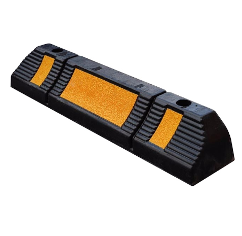 Wheel stoppers Whole Sale Rubber Durable Rubber BLACK YELLOW Bag Channel Anti Packing Type