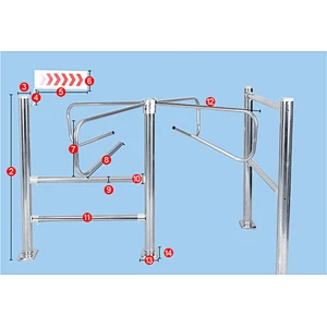 Cheap and Stable Manual Supermarket 304 Stainless Steel Barrier Turnstile Main Gate