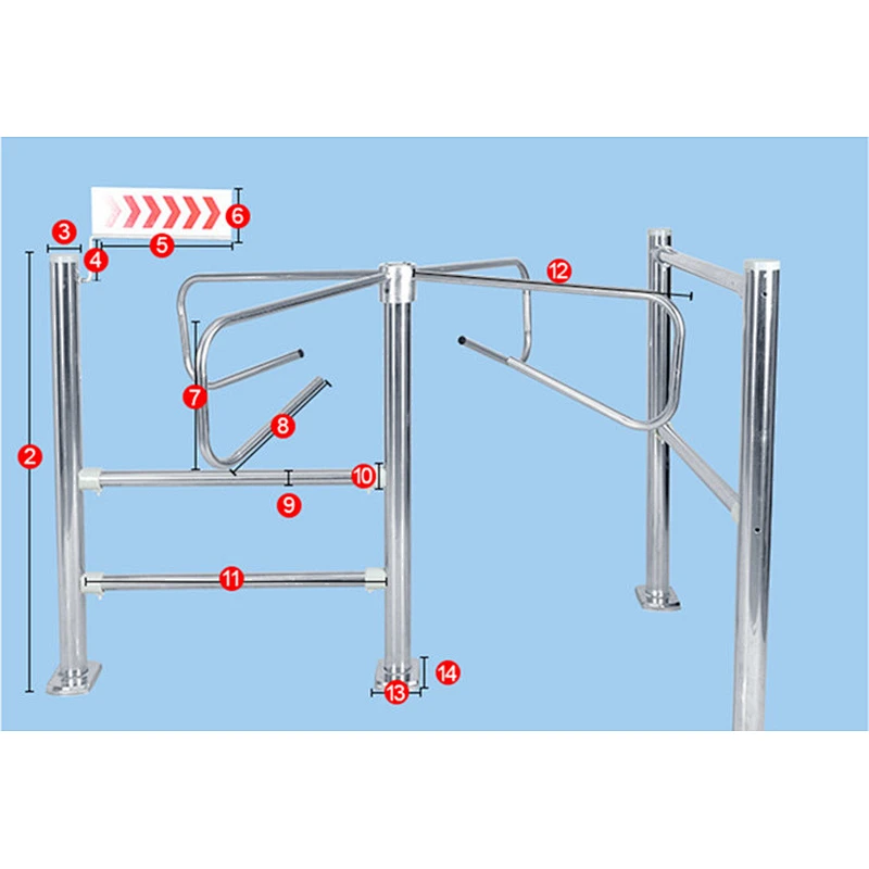 Cheap and Stable Manual Supermarket 304 Stainless Steel Barrier Turnstile Main Gate