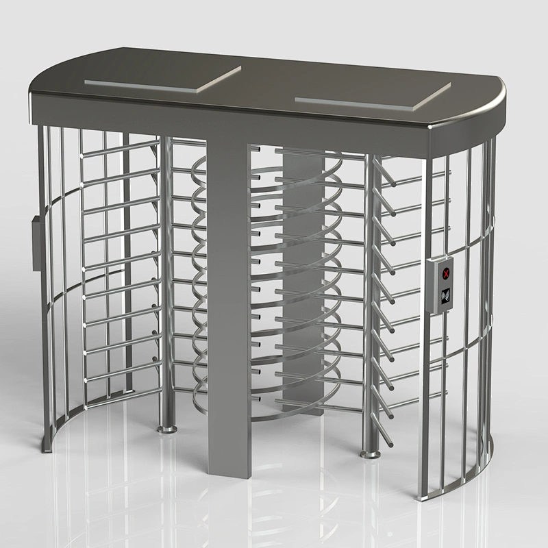 Full-height Motorized Turnstile with Gate for Disabled Access and Goods Entrance