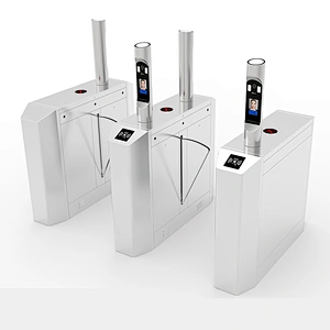 Pedestrian Entrance Automatic Flap Turnstile Access Control System