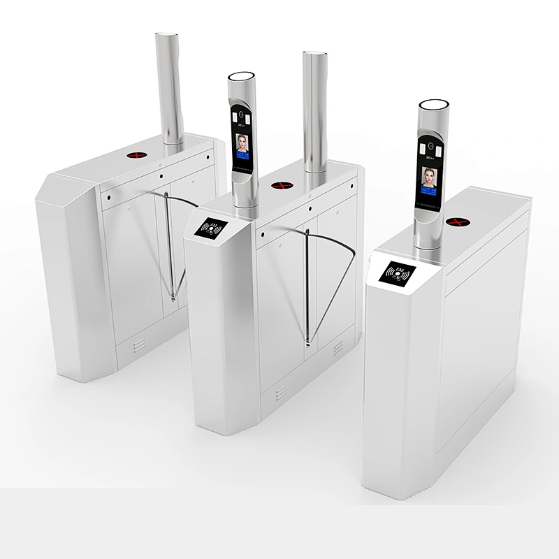 Pedestrian Entrance Automatic Flap Turnstile Access Control System
