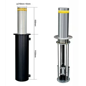 2021 Full Automatic Stainless Steel LED Hydraulic Road Rising Bollard Barrier Lifting Column Blocker